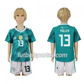 Camisetas Alemania Müller 13 Niño Segunda Equipacion Mundial 2018